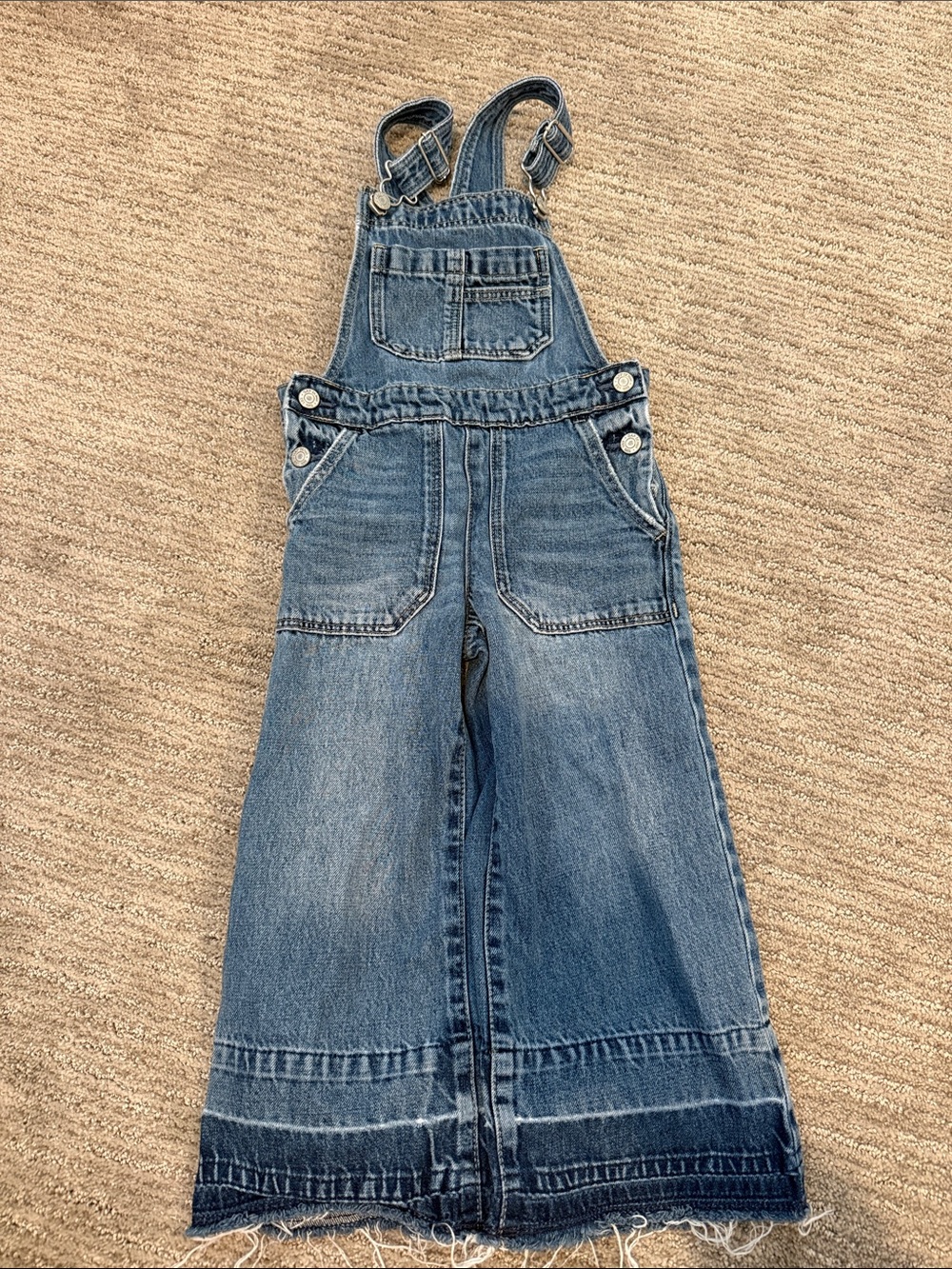 GAP Denim Wide-Leg Kids Overalls - Blue